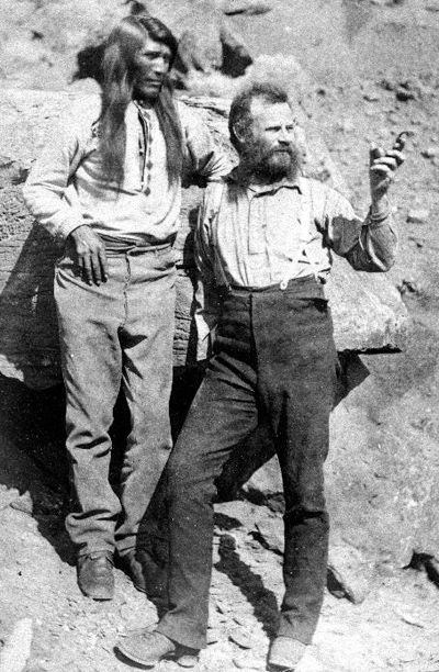 John Wesley Powell with TAU-GU, CHIEF OF THE PAIUTES
