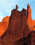 Fisher Towers at sunset