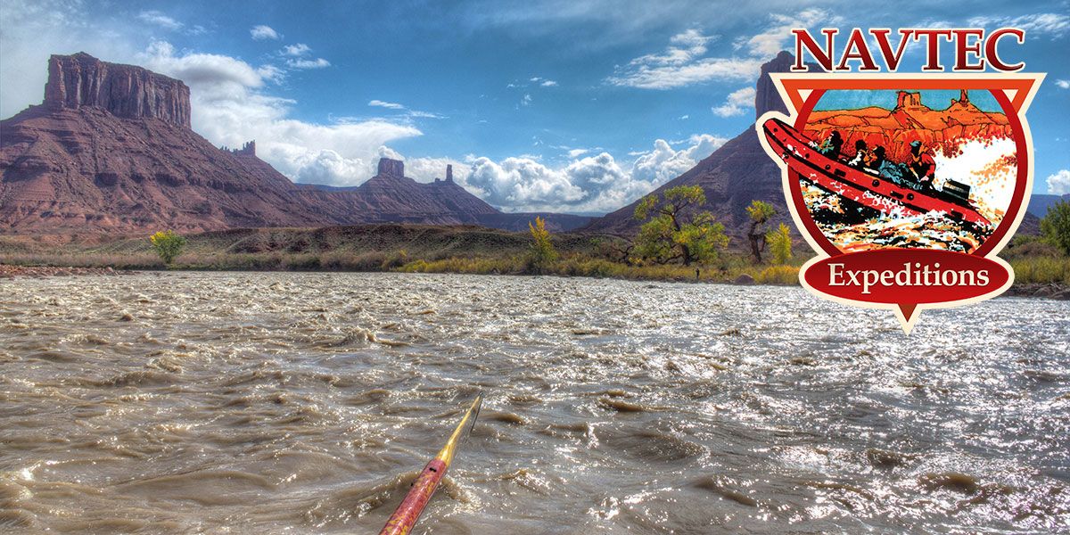 Oarboat rafting the Colorado River near Moab Utah