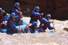 Paddle boat in Westwater Canyon